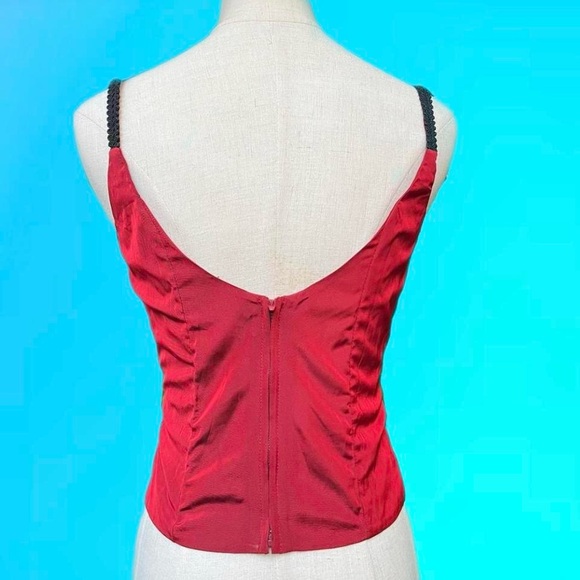 Red and black corset top - Picture 3 of 4